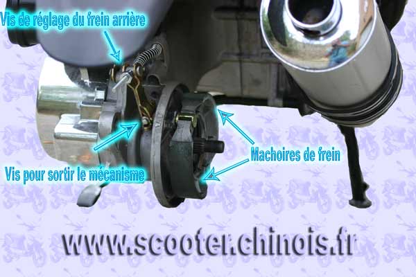 Tambour arrire scooter Chinois