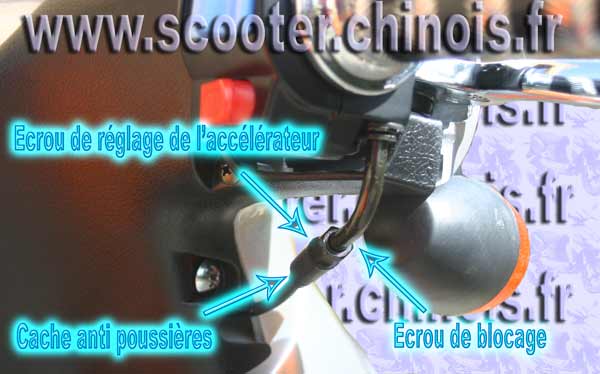 Rglage acclrateur d'un scooter Chinois